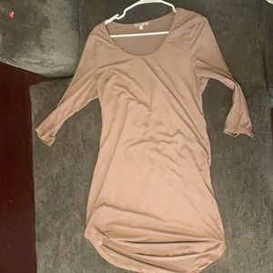Women’s size large, dark taupe bodycon mini dress